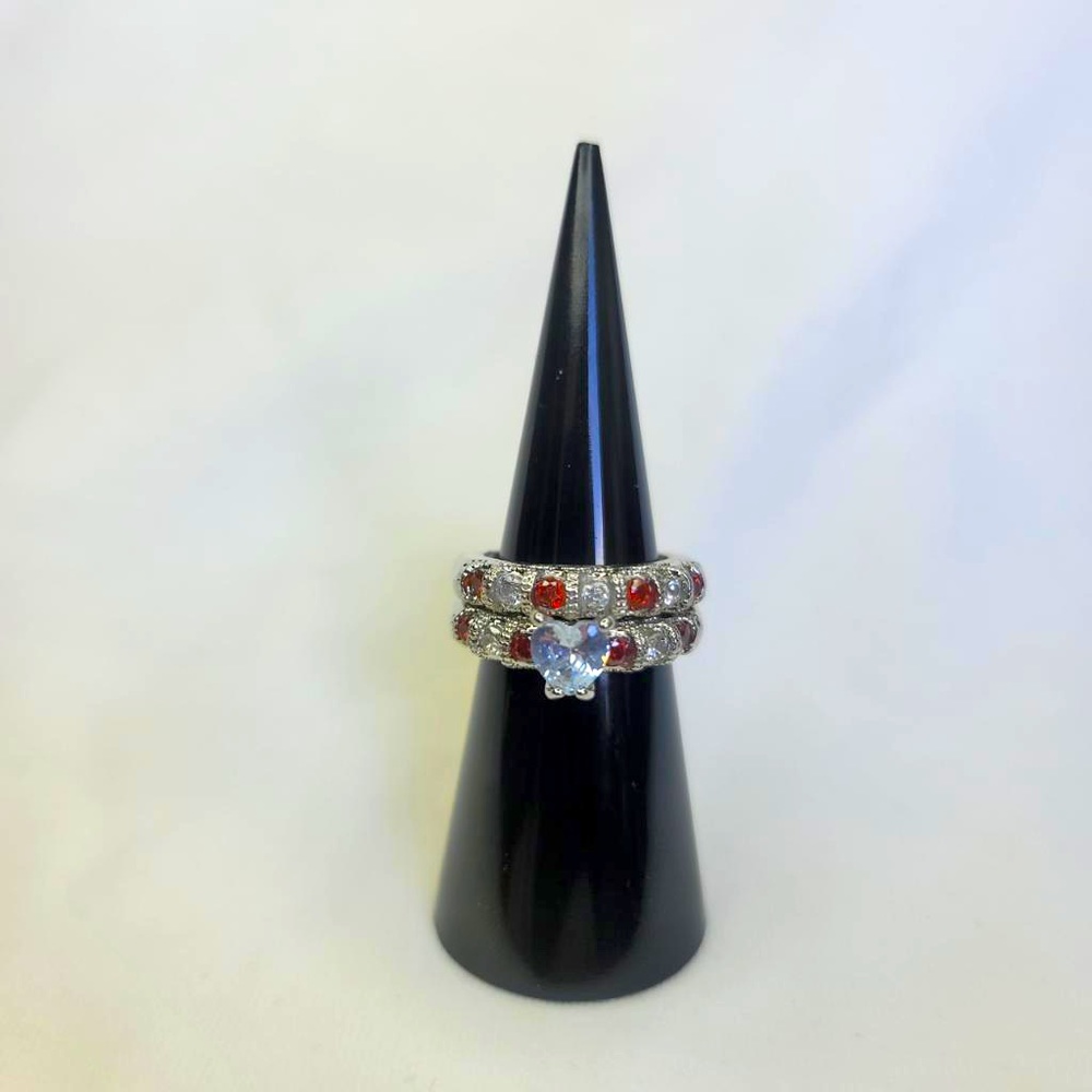 Cubic Zerconia/Rhinestone Ring Set